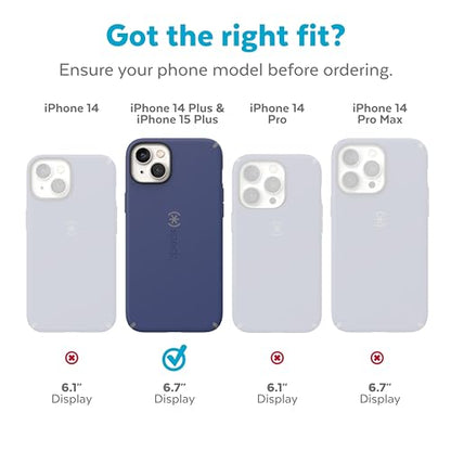 Speck iPhone 15 Plus & 14 Plus Case - Slim Phone Case with Drop Protection, Scratch Resistant with Soft Touch for 6.7 inch iPhone - Dual Layer Case, Digital Pink/Energy Red CandyShell Pro - color: Digital Pink/Energy Red