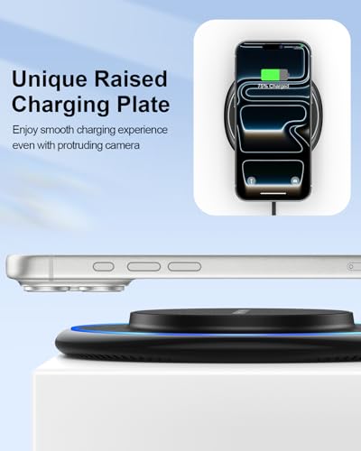 NANAMI Magnetic Wireless Charger Pad for iPhone & AirPods with 20W PD - color: Black