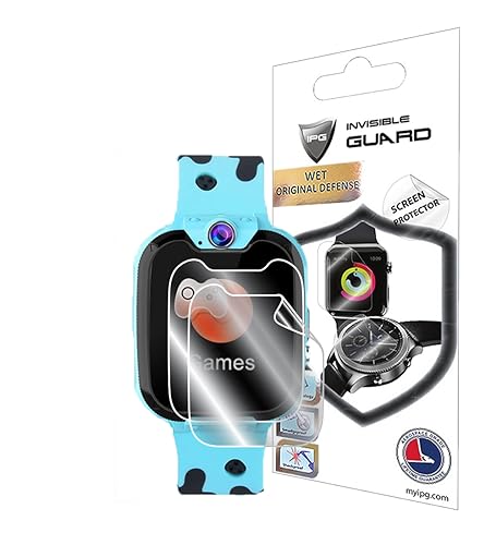 IPG for GOOWJUER Kids Smart Watch Hydrogel Screen Protector (2 Units) Invisible HD Clear Film Anti Scratch Guard-Smooth/Self-Healing/Bubble for Kids
