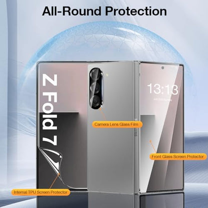 [8 Pack] for Samsung Galaxy Z Fold 7 Screen Protector - size: Z fold 7