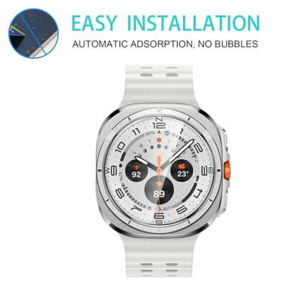 5 Pack Tempered Glass for Samsung Galaxy Watch Ultra 2 47mm 2026 Screen Protector,9H Hardness,Anti-Fingerprints,HD-Clear,Full Coverage Watch Film for Galaxy Watch Ultra 2 47mm - color: Samsung Galaxy Watch Ultra 2 47mm