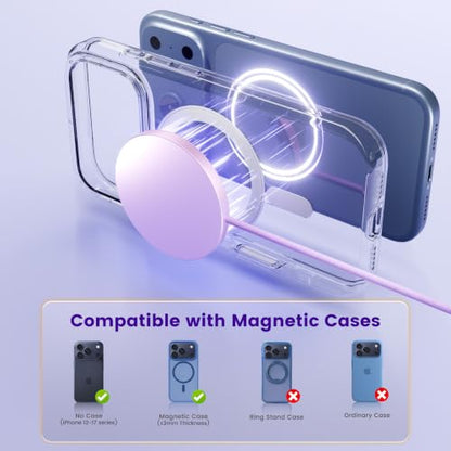 15W Magnetic Fast Charging Pad, Wireless Charger for Apple MagSafe - color: Light Violet*3