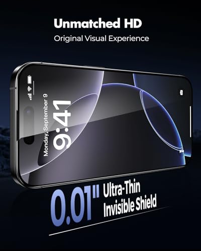 UNBREAKcable 3-Pack Screen Protector for iPhone 16 Pro,Tempered Glass | Shatterproof Glass,One Pull Perfection,Auto Dust Elimination,99.99% HD Clear,Bubble Free,Full Coverage for Apple 6.3 Inch - size: iPhone 16 Pro