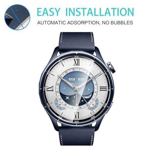 5 Pack Tempered Glass for Xiaomi Watch S5 1.43 inch Screen Protector,9H Hardness,Ultra Resistant,Anti-Fingerprints,No Bubbles,HD-Clear,Full Coverage Watch Film for Xiaomi Watch S5 - color: Xiaomi Watch S5