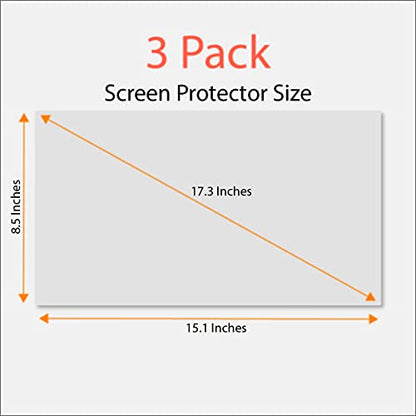 Anti-Glare and Anti Finger Print Screen Protector (3 Pack) for 17.3 Laptop - color: 17.3" Screen Protector