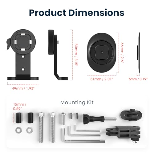 Out-Front Bike Phone Mount, Bike Stem Phone Holder for Cycling Light/Camera - style: Quad-Clip Combo Mount