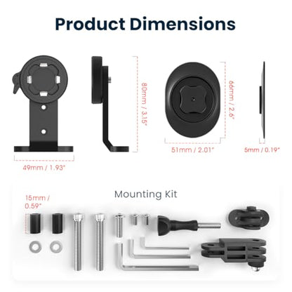 Out-Front Bike Phone Mount, Bike Stem Phone Holder for Cycling Light/Camera - style: Quad-Clip Combo Mount