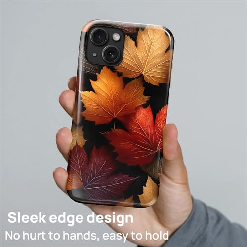 Magnetic Phone Case for iPhone 13/14,Compatible with MagSafe,Durable 2 Layers Full Covered Shockproof Protective Cover-Autumn Maple Leaves - color: Autumn Maple Leaves, size: iPhone 13/14