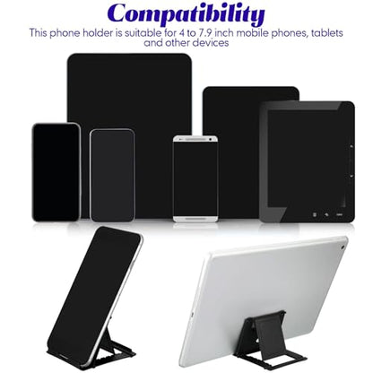 Macarrie 24 Cell Phone Stand, Universal Foldable Tablet Stand, Black - color: Black