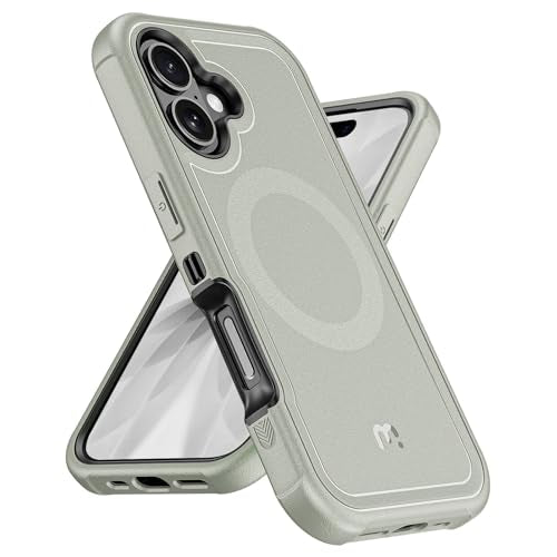 M MYBAT PRO for iPhone 17 Case,[Compatible with magsafe],Rugged Case - color: Natural Titanium, size: iPhone 17（No Belt Clip）