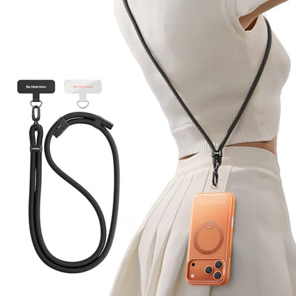 TORRAS Phone Lanyard Crossbody, Adjustable Anti-Theft Neck Strap, Black - color: 1-black