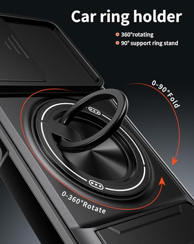 Compatible with Vivo Y31d 4G Case Cover,Compatible with Vivo iQOO Z11x (India) I2507 / T5x 5G V2545 / Y51 Pro 5G with Slide Camera Cover Phone Stand Protective Case Black - color: Black, size: Compatible with Vivo Y31d 4G
