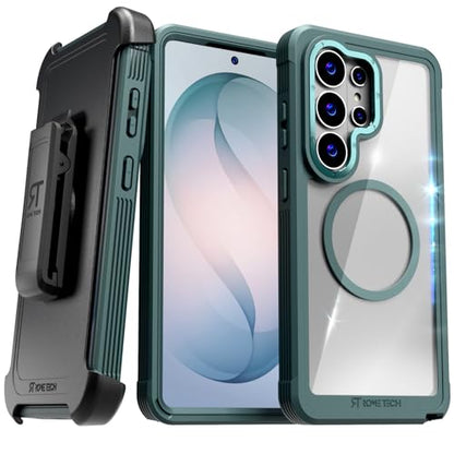 Designed for Samsung Galaxy S26 Ultra Case with Belt Clip Holster | Protective Cover with Strong Magnet Compatible with Magsafe - Green - color: Green