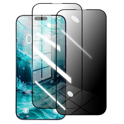 2 Pack Curved Screen Protector Compatible with Vivo Y50 5G 6.77 Inch Privacy Tempered Glass Anti-peep Film Anti-scratch No Fingerprint Unlock - size: Vivo V50 5G