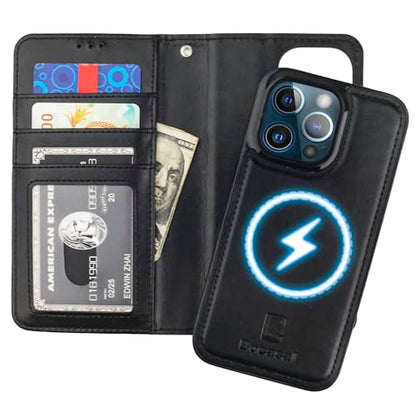 Bocasal for MagSafe Wallet Case Card Holder for iPhone 13 Pro, Black - color: Black for MagSafe