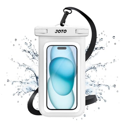 JOTO Up to 7" Universal Waterproof Phone Case for iPhone 17 Air 16 15 14 13 12 11 Plus Pro Max, IPX8 Cellphone Dry Bag XR X SE, Galaxy S23 S22 S21 S20+ S20 S10 Plus Note, Pixel -White - color: White, size: 1 Pack