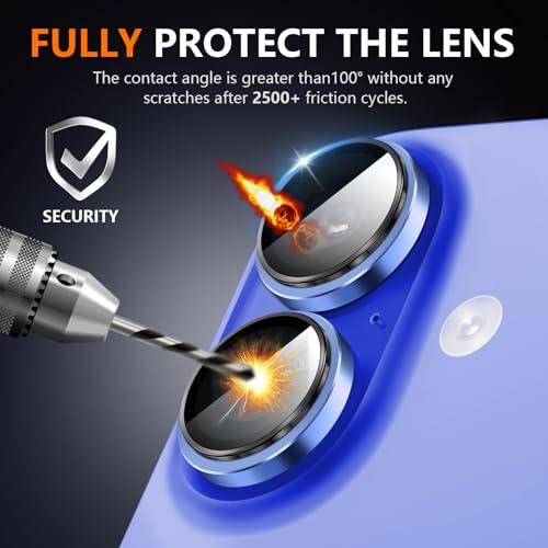 Suoman Camera Lens Protector for iPhone 16 /iPhone 16 Plus - color: Ultramarine*3