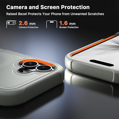 M MYBAT PRO for iPhone 17 Case,[Compatible with magsafe],Rugged Case - color: Natural Titanium, size: iPhone 17（No Belt Clip）