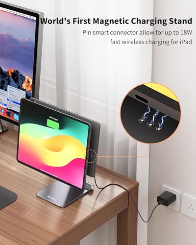 KU XIU Magnetic Wireless Charging Stand Only for iPad Pro 11 M4/M5 2025 - size: Only for iPad Pro 11"-M4/M5