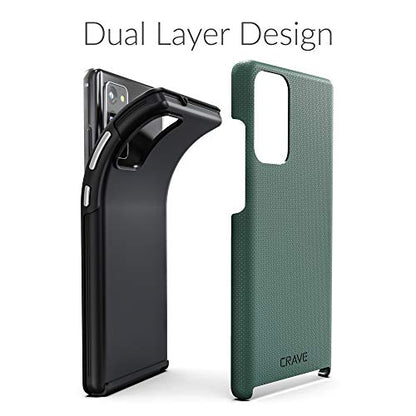 Crave Galaxy Note 20 Case, Shockproof Protection Dual Layer Case for Galaxy Note 20 (6.7 inch) - Forest Green - color: Forest Green