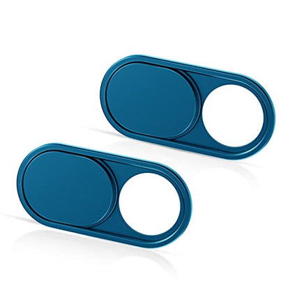 CloudValley Laptop Camera Cover Slide, Metal 0.023 Inch Ultra-Thin, 2 Pack - color: Blue-2 Pcs