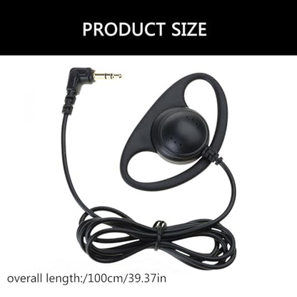 USB-C & 3.5mm Mono Earphone, Single-Side Ear Hook Wired Headset for Mobile Phones, Laptops and Notebooks (3.5 Straight Head)