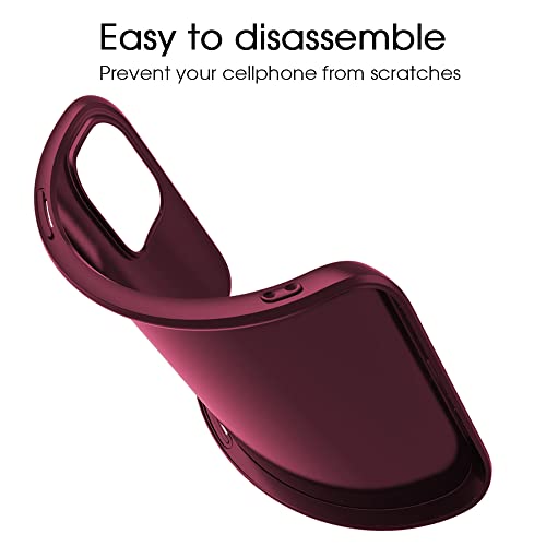 X-level Compatible iPhone 14 Case Slim Fit Ultra-Thin [Guardian Series] Soft TPU Matte Finish Coating Phone Cases Lightweight Anti-Scratch Back Cover Grip 6.1" (2022)-Wine red - color: Winered, size: iPhone 14
