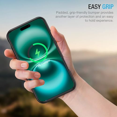 Battery Case for iPhone 16, Enhanced 10000mAh Portable Protective Wireless Charging Case Support Carplay Compatible with iPhone 16 (6.1 inch) Rechargeable Extended Battery Charger (Black) - size: iPhone 16