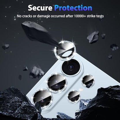 for Samsung Galaxy S26 Ultra Camera Lens Protector,Blue Glitter - color: Blue Glitter