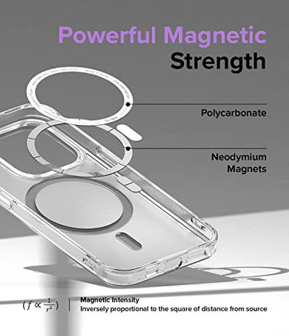 Ringke for iPhone 14 Pro Max Case [Fusion Magnetic Matte Clear] | Compatible with MagSafe, Oil & Dirt Resistant, Anti-Fingerprint Technology Prevents Oily Smudges, Feels Velvety Soft - size: iPhone 14 Pro Max
