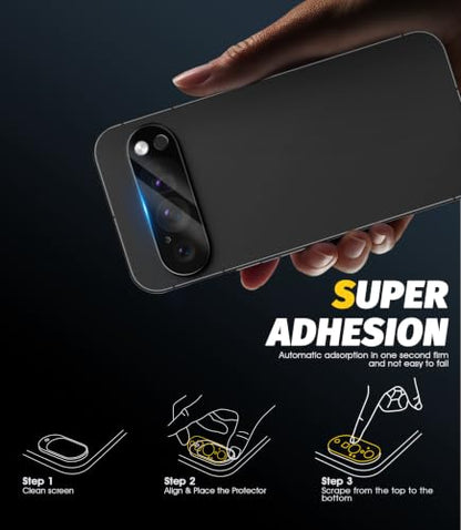 Orzero (5 Pack Camera Lens Protector for Google Pixel 9 Pro, Protector de Cámera Tempered Glass 9H Precise Camera Cutouts Anti-Scratch Does Not Affect Night Shots and Flash - size: Google Pixel 9 Pro