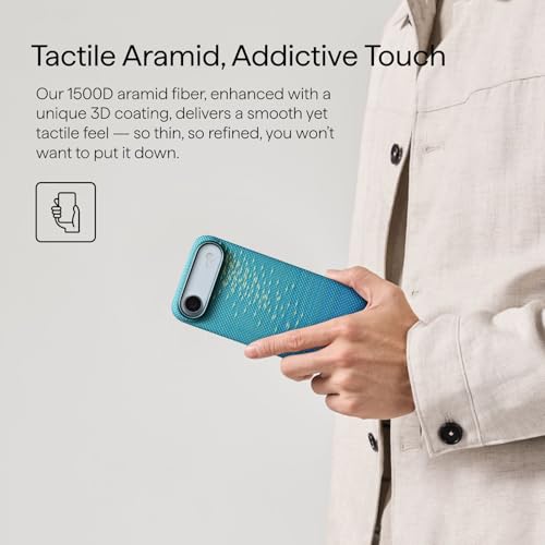 pitaka for iPhone Air Case with Caseless Touch Feeling, Glints of Gold - color: Lucid Blue