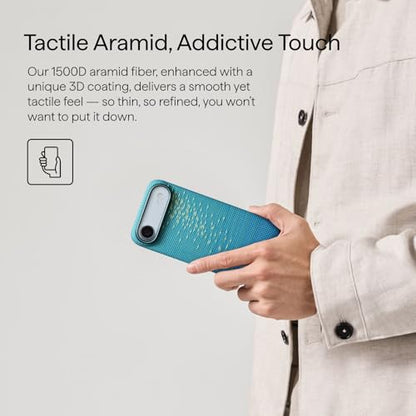 pitaka for iPhone Air Case with Caseless Touch Feeling, Glints of Gold - color: Lucid Blue