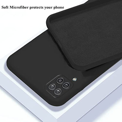 Soft Silicone Protective Case for Samsung A42 5G (Black) | Matte Soft Touch for Samsung Galaxy A42 5G Phone Case Silicone Slim Cute Anti-Fingerprint Elegant Cover Shockproof Aesthetic - color: Black