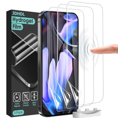 3 Pack Flexible Film for Google Pixel 9 Pro XL Screen Protector[NOT GLASS], Invisible Thin, Never Cracks, Full Coverage, Scratch Resistant&Self-Healing