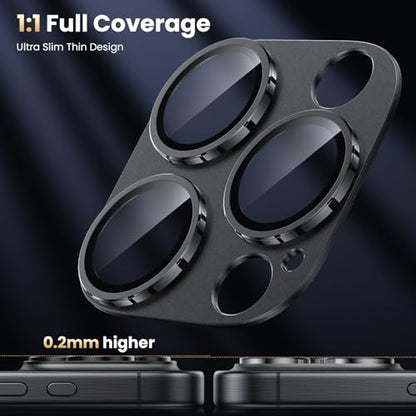 WSKEN for iPhone 16 Pro/iPhone 16 Pro Max Camera Lens Protector - Matte - color: Black Titanium