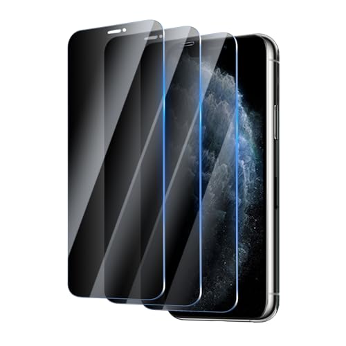 Privacy Screen Protector for iPhone 11 Pro Max/Xs Max 6.5 Inch 3 Pack, Tempered Glass Film Anti-spy Scratch Resistant 9H Hardness Case Friendly - size: iPhone 11 Pro Max/Xs Max