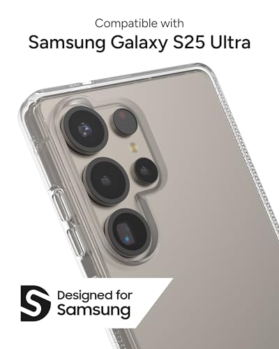 ZAGG Crystal Palace Samsung Galaxy S25 Ultra Case with Kickstand - Crystal Clear, 13ft Drop Protection, Anti-Yellowing, Graphene Reinforced, Wireless Charging Compatible, Anti-Scratch - size: Samsung Galaxy S25 Ultra, style: Without Snap