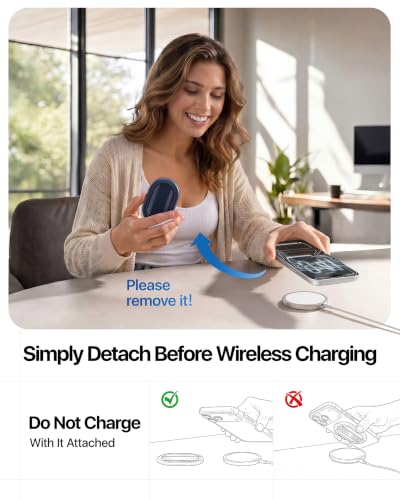 andobil [2026 Woven Comfort] Magnetic Phone Grip for MagSafe w/Finger Strap - color: Deep Blue