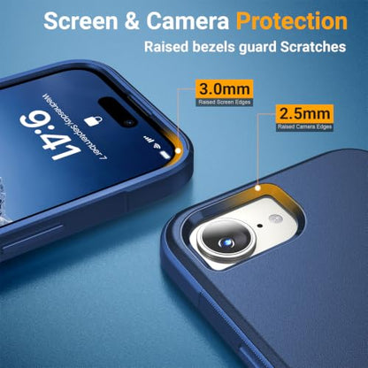 jaroco Magnetic for iPhone 17E/16E Case Heavy Duty Rugged Dual-Layer Blue - color: Blue, size: iPhone 17E/16E
