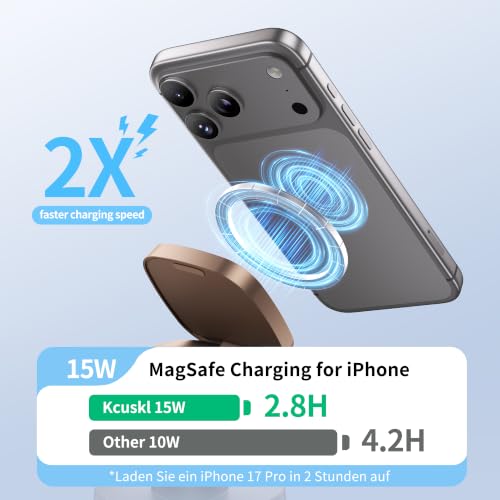 4 in 1 Magnetic Wireless Charging Station,15W Fast Charging with Night Light for MagSafe Charger Stand,3 in 1 Wireless Charger for iPhone 17/16/15/14/13 Pro Max,Apple Watch & AirPods,Sand Gold - color: Sand Gold