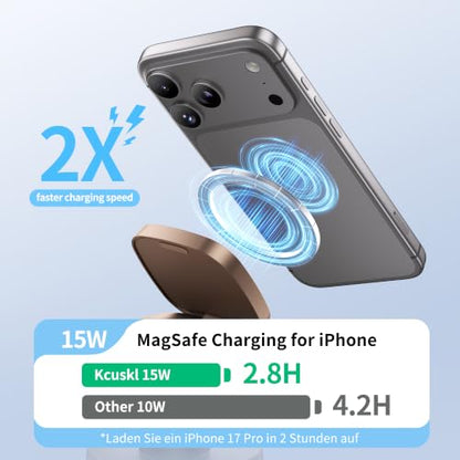 4 in 1 Magnetic Wireless Charging Station,15W Fast Charging with Night Light for MagSafe Charger Stand,3 in 1 Wireless Charger for iPhone 17/16/15/14/13 Pro Max,Apple Watch & AirPods,Sand Gold - color: Sand Gold