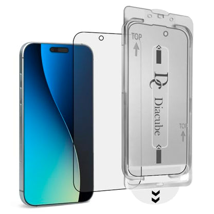 2 PACK Premium Glass Screen Protector Compatible with iPhone 17 Pro Max with [Easy Auto Dust Removal Installation Kit & Bubble Free] 3D Edge Full Coverage, 9H Hardness, Scratch Resistance,Fingerprint Resistant, Ultra HD Clear - size: iPhone 17 Pro Max