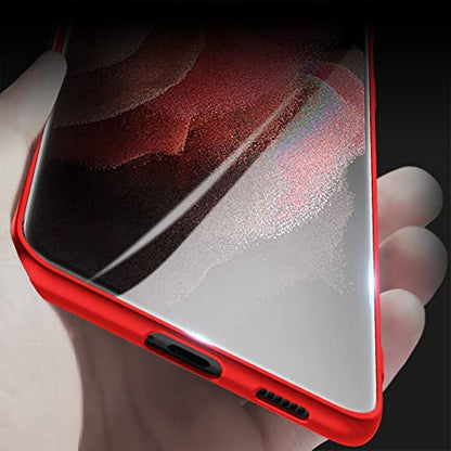 X-level for Samsung Galaxy S21 Ultra Case Slim Fit Soft TPU Super Ultra-Thin [Guardian Series] S21 Ultra Phone Back Cover Light Protective Matte Finish Coating Cases Compatible Galaxy S21 Ultra - color: Red(Camera Updated)