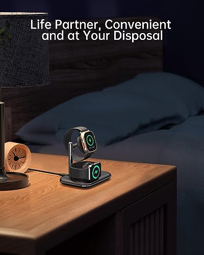 Charger Stand for Apple Watch,2 in 1 Foldable Wireless Charging Station