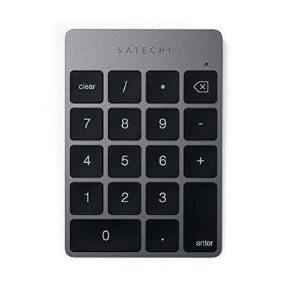 Satechi Slim Aluminum Bluetooth Keypad, 18-Key Number Pad, Space Gray - color: Space Gray, size: Micro USB