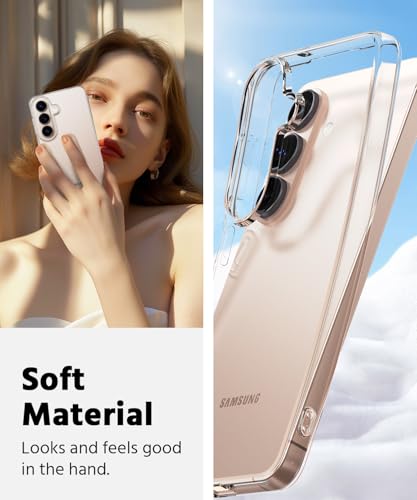 Compatible with Samsung Galaxy S26 Case, Ultra [Slim Thin] Flexible Clear TPU [Scratch-Resistant] Gel Rubber Soft Skin Silicone Protective Phone Case Cover for Galaxy S26 (Clear) - size: S26