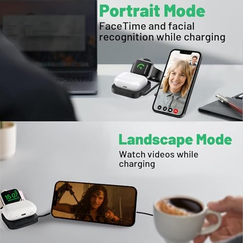3-in-1 Wireless Charging Station, iPhone Watch AirPods