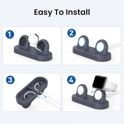 Delidigi for Dual Apple Watch Charger Stand, Charging Cable Not Included - color: Midnight Blue, Charger Not Included!