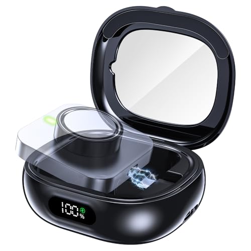 Tensea Portable Charging Case Compatible with Oura Ring Gen 5 & Gen 4 & 3 | (Official Charger NOT Included), 2000mAh Wireless Power Station, Universal Fit, 30-Day Runtime Charger Accessories - color: Black